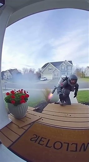 Jetpack Fail Caught on Doorbell Cam!