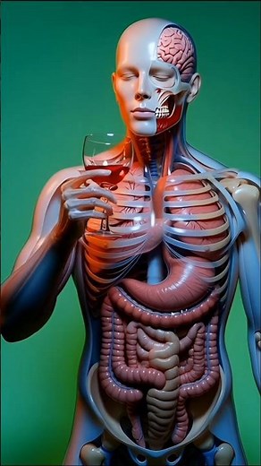 Inside Your Body After Drinking Wine 🍷 (3D Anatomy) #Health #Wine #HumanBody #DigestiveSystem