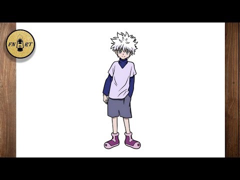 How to draw killua full body step by step