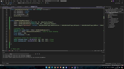 20. [Dear ImGui C++] Draw a Custom Rainbow Watermark ImGui