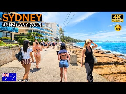 Sydney 4K Walking Tour | Sydney Harbour to Manly Beach | 60FPS