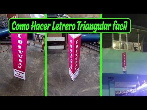 aviso o pancarta Triangular . como hacer valla publicitaria