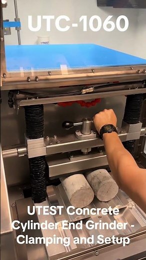 UTC-1060 - UTEST Concrete Cylinder End Grinder - Clamping and Setup