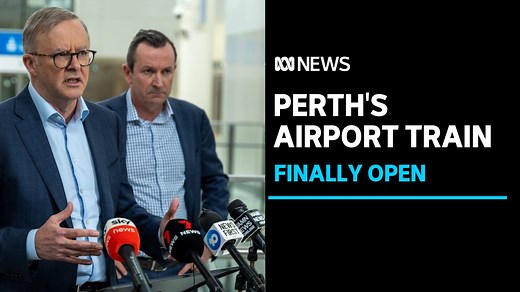 6.6K views · 283 reactions | Perth commuters will finally be able to catch a train to the airport, after the state and federal governments launched the $1.86 billion Forrestfield-Airport Link, two years behind schedule. Prime Minister Anthony Albanese was among the first passengers to take the inaugural journey along with WA Premier Mark McGowan and 40 other commuters. | ABC News | Facebook