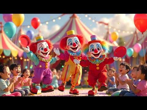 Seven Little Funny Clowns 🤡 | Laugh Laugh Laugh | Fun Nursery Rhymes & Counting Songs for Kids
