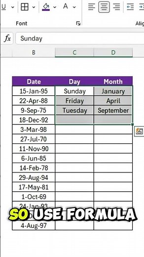 Find Day & Month From Date in Excel 📅 | Extract Date Details Instantly!