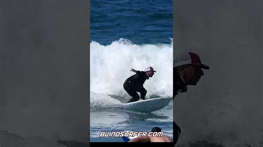 Blind surfer finds wave alone #shorts