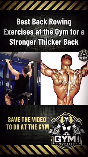 Best Back Rowing Exercises at the Gym for a Stronger,ThickerBack#BackWorkout #StrongerBack
