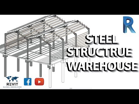 REVIT STEEL - Steel Structure warehouse in Revit