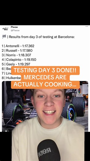 Mercedes Impresses at F1 Testing Day 3