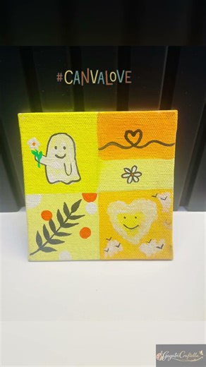 Easy canvas #shorts#viralshorts#trendingshorts#art#canvas#canvasart#diy#drawing#painting#artwork