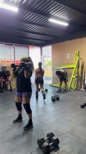 3 ROUNDS. FOR TIME• 400 m Run • 30 DB Goblet Squats (50/35 lb)• 30 Dual DB Hang Power Clean & Press