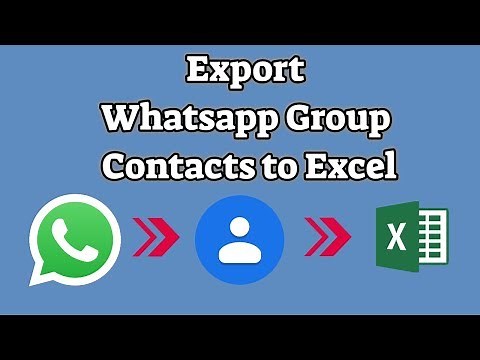 how to extract whatsapp group contacts to excel