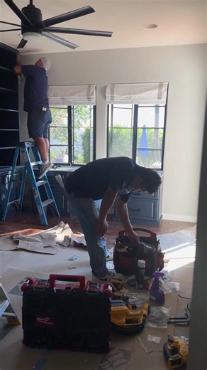 2K views · 17 reactions | Efficiency is always top-of-mind at Closet Factory.  Peek inside as our installers build out two fully custom organization centers in a repeat client's home. The first, a bold blue office with wall bed that can transition into a guest room. The second, a chic, minimal entryway display piece. Location: Closet Factory Designer: Annie Rutan | Closet Factory | Facebook