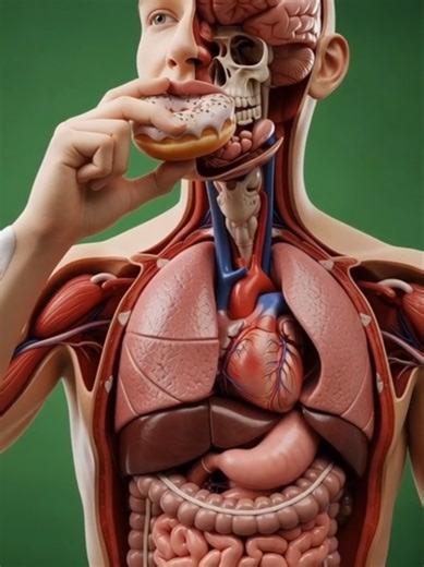 Donut 🥯 digest scientific animation #scientificanimation #3D #foryou #shorts #foryoupage