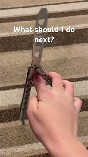 Index roll tutorial on butterfly knife/balisong #oldies #vintage #automobile #music #mario #remix