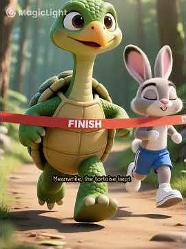 The Rabbit and The Tortoise | Moral Story for Kids | Slow and Steady Wins the Race
