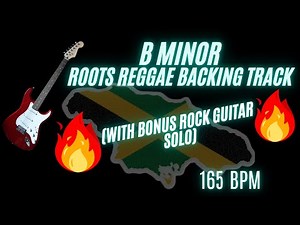 Hip Hop Roots Reggae Backing Track in B Minor with BONUS Rock Guitar Solo, 165 BPM