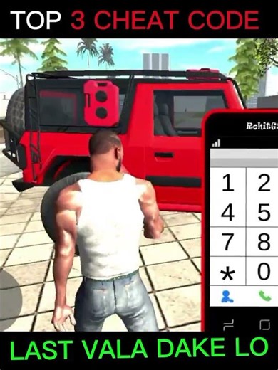 TOP 3 CHEAT CODE IN GAME 🤯 #automobile