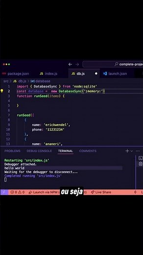 Inicializando um banco de dados no SQLite