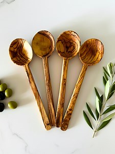 Handmade Olive Wood Serving Spoon : Rustic Kitchen Decor - Etsy