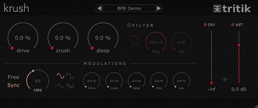 Krush Is A FREE Bitcrusher VST/AU Plugin By Tritik