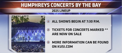 Humphreys Concerts By the Bay 2025 lineup announced