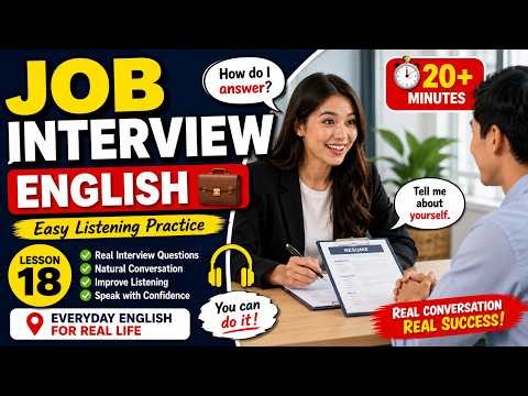 Job Interview Conversation 💼 | Easy English Listening Practice