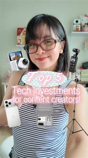 Rini | Study, Cozy Room, Mini Vlogs ⋆𐙚₊˚⊹♡ on Instagram: "— top 5 tech investments for content creators📱✨ bestie, if you want to upgrade your content creation this 2026, here are some tech suggestions that you can start with and they're very easy to use making it perfect for beginners 💫 but of course, since i want my camera to last long, i got a go ultra case from @shoptemu 📸✨ now i can carry it everywhere and not worry about it getting broken! i also shopped a magsafe tripod for my new phon