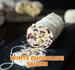21K views · 425 reactions | ✅ Full recipe > https://culinaryginger.com/white-chocolate-salami/ This unique recipe is for all my chocolate fans! This no-bake, White Chocolate Salami is an easy and tasty Italian Christmas sweet treat. A simple combination of 5 ingredients: white chocolate, nuts, cranberries, orange zest and butter cookies. #WhiteChocolate #christmasrecipes | Culinary Ginger - Authentic Recipes, Honest Ingredients | Facebook