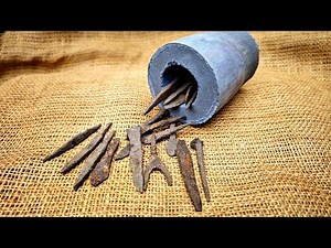 WOOTZ steel from 1000 year old blades . Forging a Persian Khanjar dagger