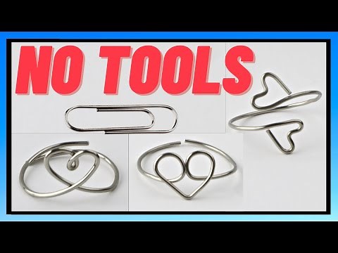NO TOOLS Paperclip Heart Rings DIY Tutorial