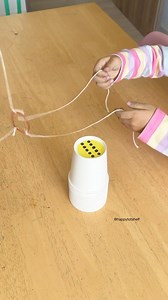 Ready for a fun and engaging counting game? Watch your little ones count the dots on each paper cup, then use a rubber band to lift and stack them in numerical order from 1 to 10. Perfect for classroom collaboration or as a cozy parent-child bonding activity at home! ❤️ If you loved this activity, follow @happytotshelf for more fun and creative learning activities for kids! 👉 Recommended for ages 2 to 5. 👉 Here's how to tailor the game for different age groups: For younger toddlers, stick to n