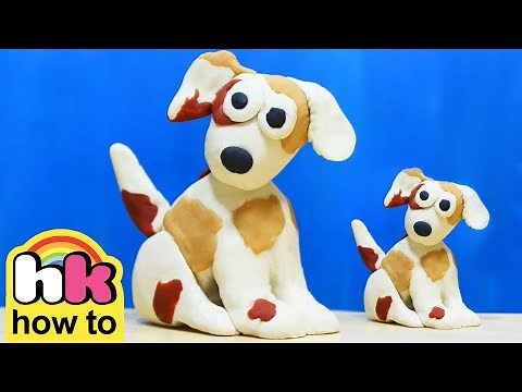 Cute Play Doh Dog | How to make clay animals | HooplaKidz HowTo