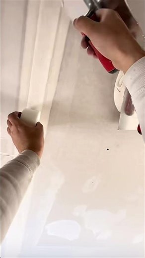 Perfect Drywall Seam Repair Satisfying Putty Work #shorts