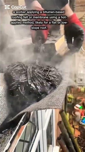 applying a bitumen-based roofing