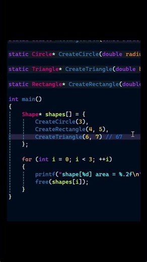 Demo of Polymorphism in C