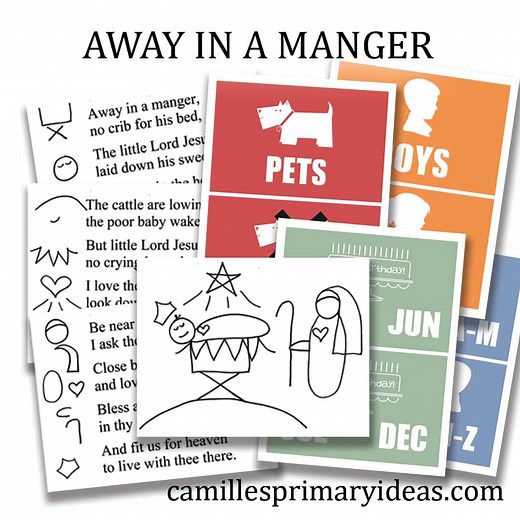 Away in a Manger LDS Primary Singing Time Ideas - Camille's Primary Ideas