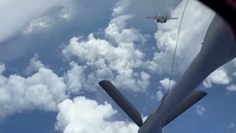 Aerial Refueling of F-16 and F-35A Fighter Jets