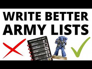 How to Write Better Warhammer 40K Army Lists - Tips and Tricks!