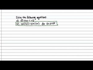 Solving Trig Equations