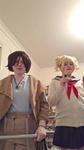 we love trying to stab each other toga- @he/him pronouns🏳️‍⚧️🏳️‍🌈 #myheroacademia #toga #bungoustraydogs #dazai #cosplay