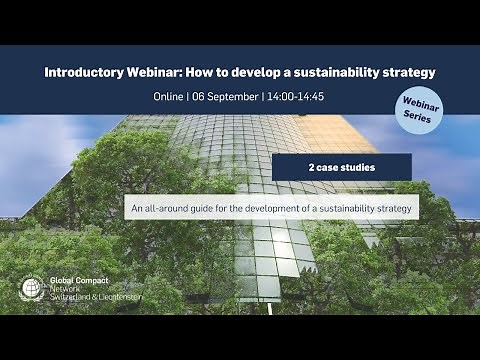 Introductory Webinar: How to develop a sustainability strategy