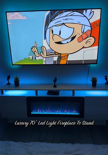 Luxury Fireplace TV Stand with Remote and LED Features