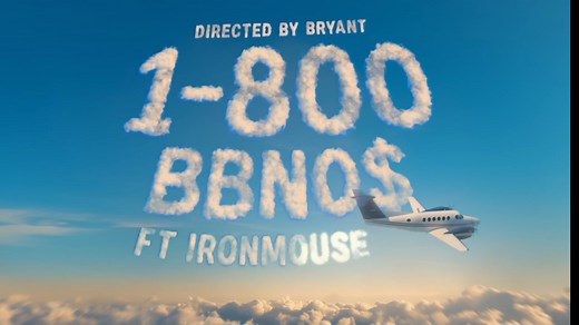 官方 | bbno$ - 1-800 (ft. ironmouse) (Official Music Video)