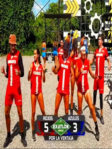 The Reds win the Advantage with Match Point 5 - 3 in Week 25 of Exatlón México.