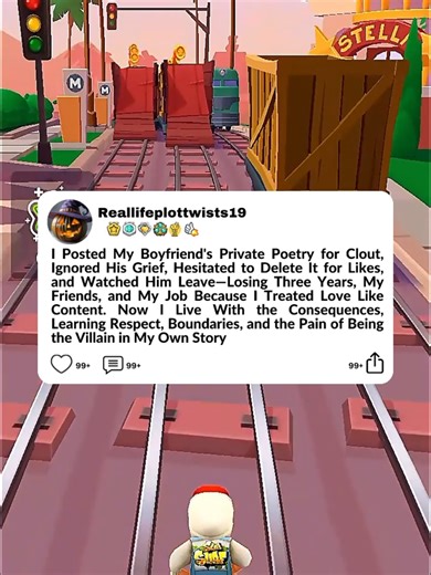 I Posted My Boyfriend's Private Poetry for Clout, Ignored His Grief, Hesitated to Delete It for Likes, and Watched Him Leave—Losing Three Years, My Friends, and My Job Because I Treated Love Like Content. Now I Live With the Consequences, Learning Respect, Boundaries, and the Pain of Being the Villain in My Own Story#gaming #redditposts #redditstorytimes #reddittreading