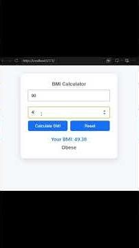 Build a BMI Calculator in React 🧮⚛️ | React Project for Beginners