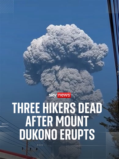 Three hikers have died after Indonesia's Mount Dukono volcano erupted on Friday morning. They were part of a group of 20 hikers who went missing after the eruption. #indonesia #mountdukono