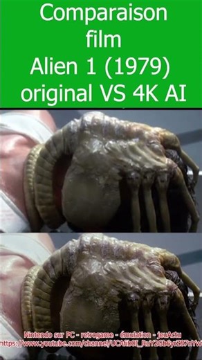 Comparaison film Alien 1 (1979) original VS 4K AI #alien #comparaison #4k #ai